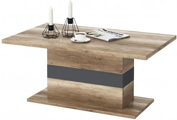 Sconto Konferenčný stolík MADRAS dub canyon/antracitová