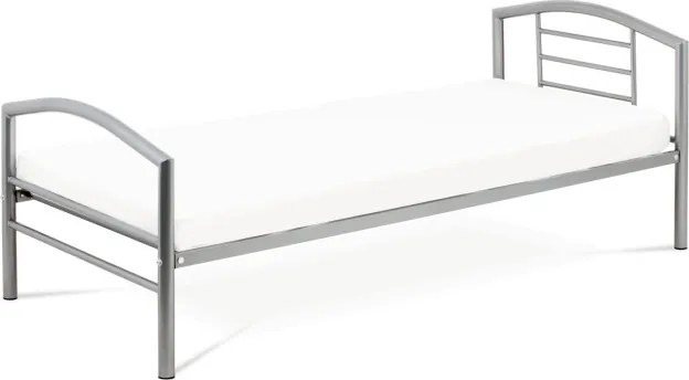 Kovová posteľ 90 cm strieborná BED-1900 SIL