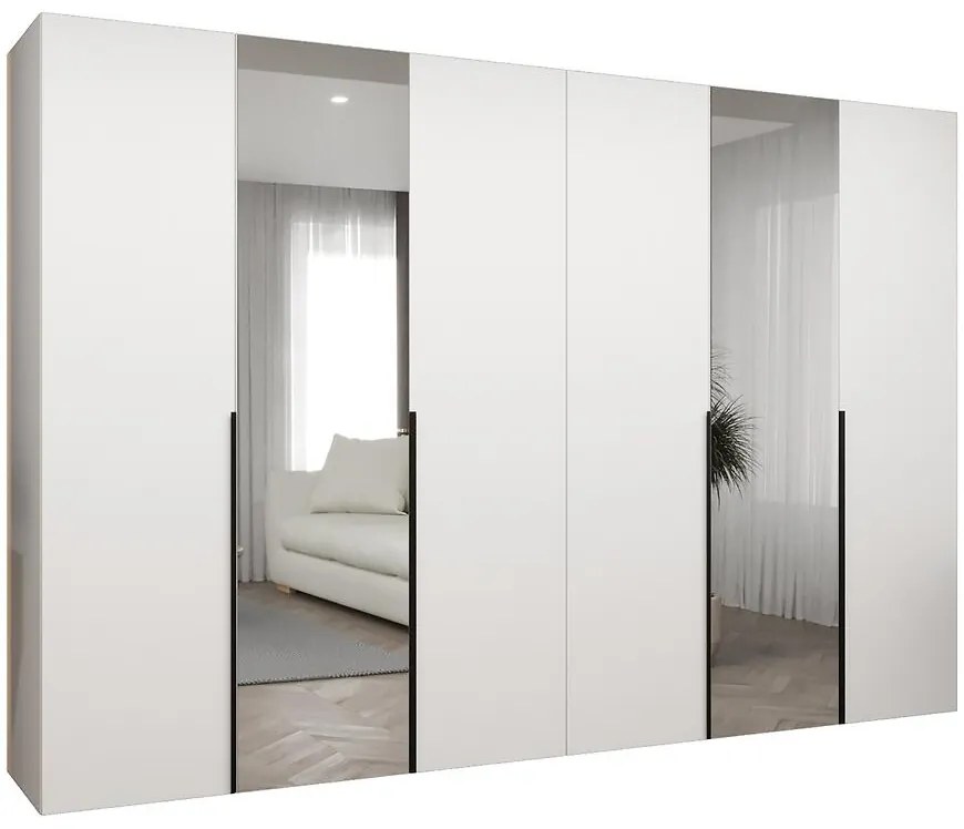 Skriňa Alicante II 300 biela/čierna