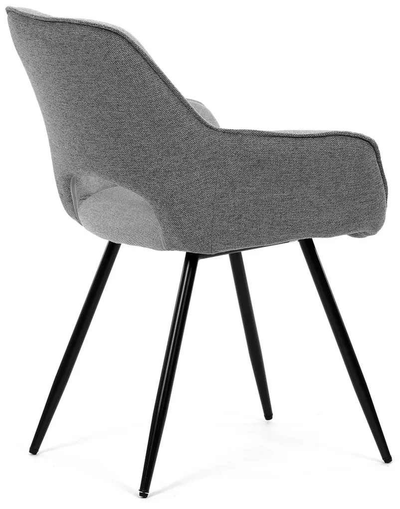 Autronic - Židle jídelní, stříbrná látka a šedá látka, černý kov - CT-S8108 SIL2 VÝPRODEJ