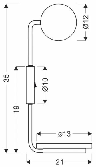 Nástenná lampa PONIO 1xG9/25W/230V čierna/buk