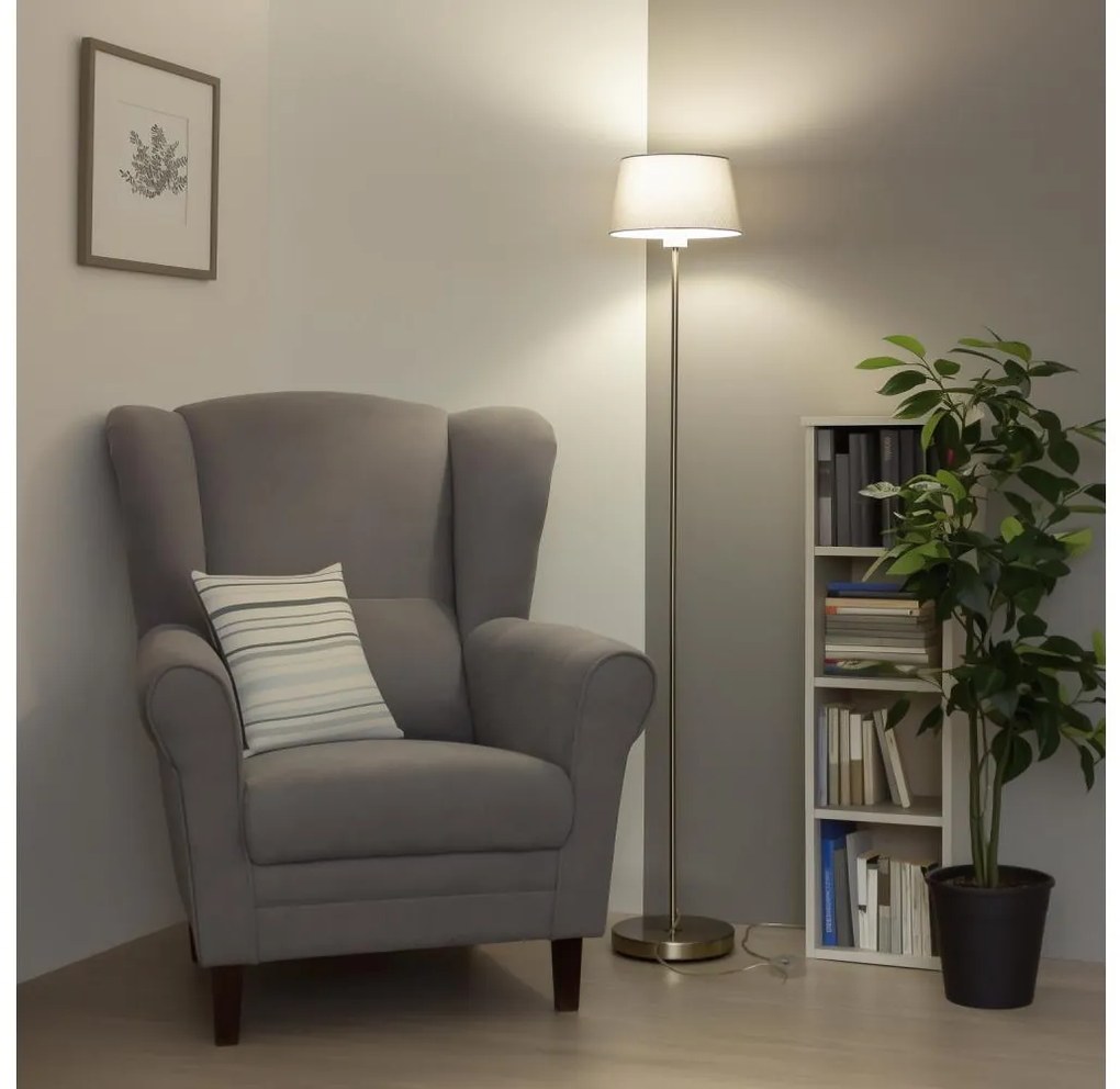 Brilagi - LED Stojacia lampa CERIA 1xE27/40W/230V pr. 25 cm sivá/matný chróm