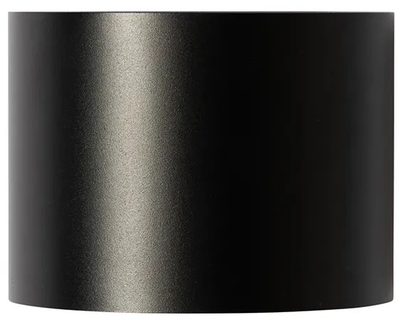 Moderná nástenná lampa čierna okrúhla - Edwin