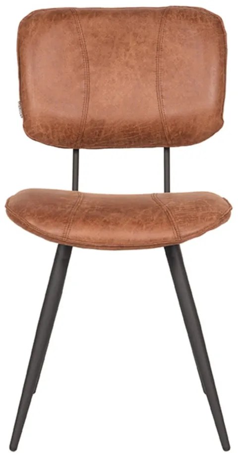Koňakovohnedé kožené jedálenské stoličky v súprave 2 ks Fos – LABEL51