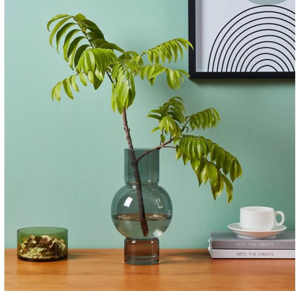 Eglo 421231 - Sklenená váza AMPITABE 28x15,5 cm čierna