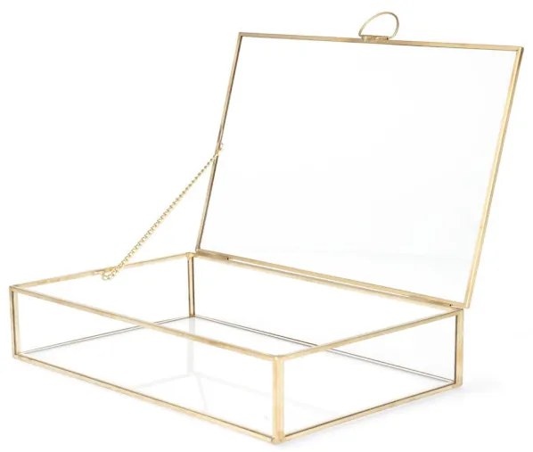 Šperkovnica GRAZIA zlatá 20x12x5 cm