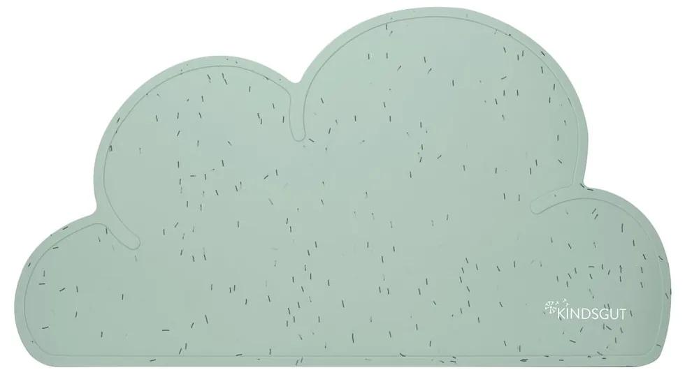 Svetlozelené silikónové prestieranie Kindsgut Cloud, 49 x 27 cm