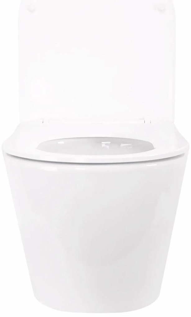 Rea Tito, závesná WC misa 495x360x355 mm, Tornado NFQ + WC sedadlo s pomalým zatváraním, biela lesklá, REA-C6800