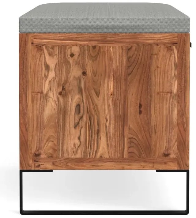 furniture-nabytek.cz - Masivní lavice Sydney z akáciového dřeva, lakovaná, hnědá – 90×41×44 cm