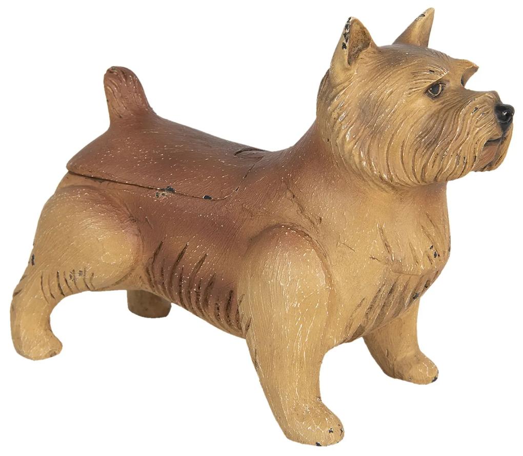 Dekoratívne soška hnedého psíka - 27 * 13 * 21 cm