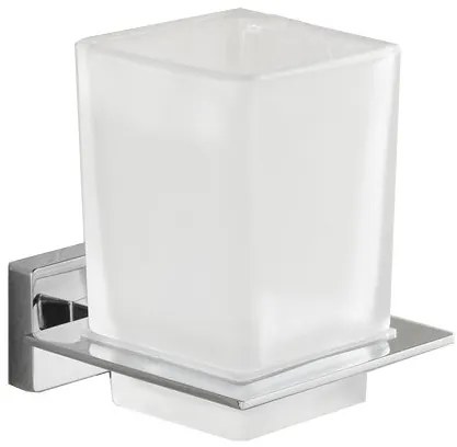 Závesný hranatý držiak kefiek MEXEN ARNO - kov / sklo - chrómový, 7020738-00