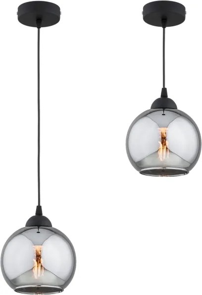Brilagi - Luster na lanku DIOR 1xE27/60W/230V čierna/dymovošedá