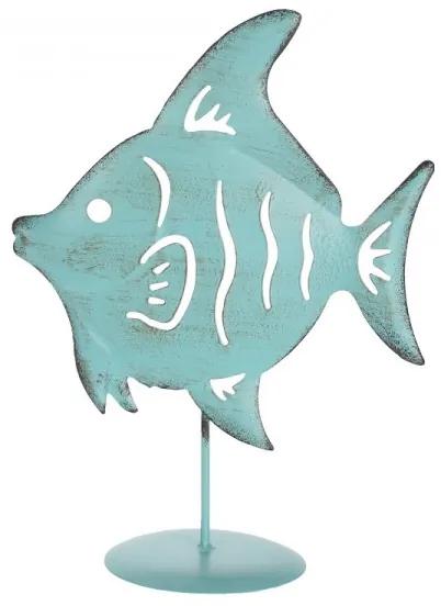 Ryba na podstavci – tyrkysová 17x24 cm