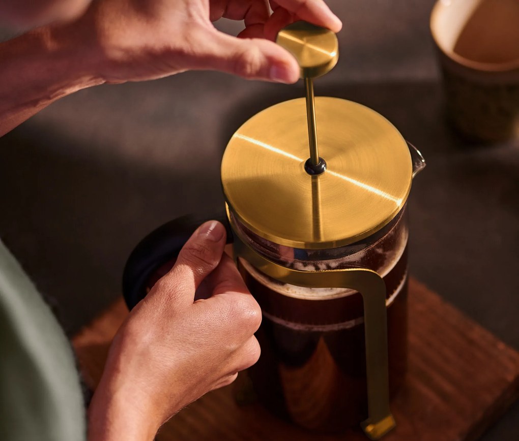 Kanvica french press 800 ml, 6 šálok, zlatá