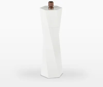 Mlynček na korenie a soľ biely 19,5 cm