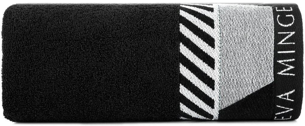 BAVLNENÝ UTERÁK EVA MINGE7 70X140 CM ČIERNA