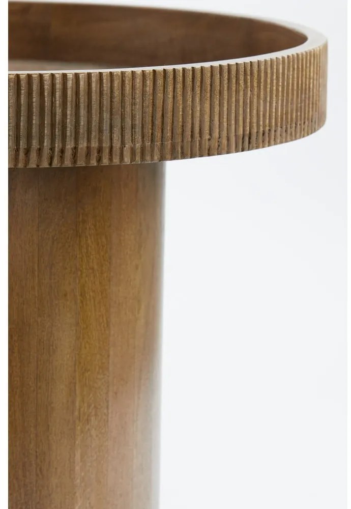 Okrúhly odkladací stolík z mangového dreva ø 50 cm Kalomo – Light & Living