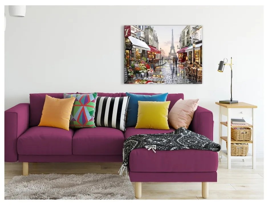 Obraz Styler Canvas Watercolor Paris I, 60 × 80 cm