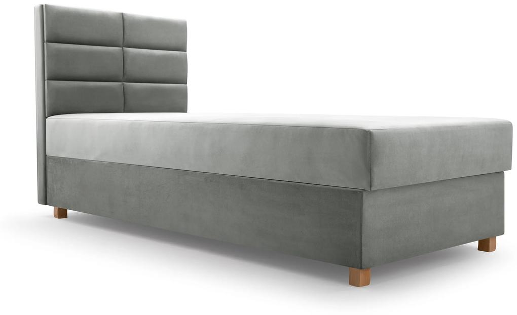 Jednolôžková posteľ 80 cm Picasso I (sivá) (s úl. priestorom a matracom) . Vlastná spoľahlivá doprava až k Vám domov. 1071507