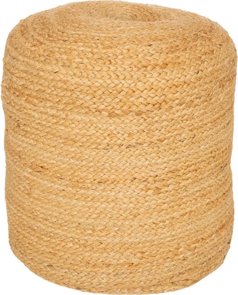 AKCIA Béžový jutový taburet POEF II. akosť