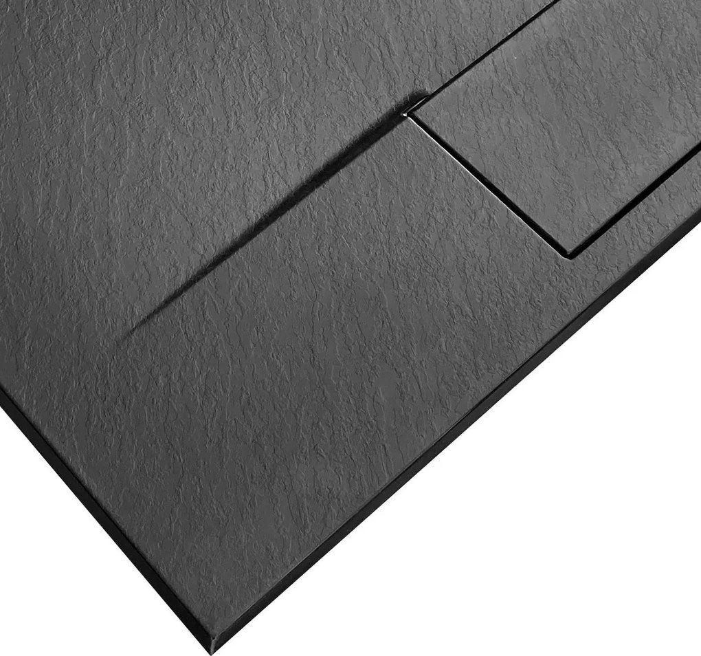 Rea Bazalt, sprchová vanička 90x120 cm, čierna, REA-K3904