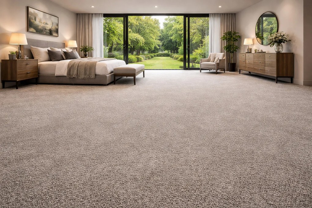 Metrážny koberec Messina hnedá - neúčtujeme odrezky z role, na mieru, šíře 1,33m,1m,2m,3m,4m,na mieru, neúčtujeme odrezky, hnedá, obývacia izba