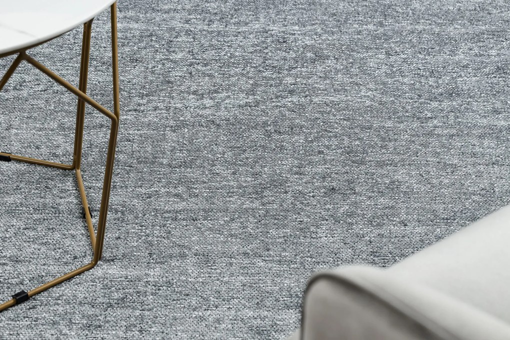 Koberec FLORENCE 24021 Jednofarebný, glamour, plocho tkaný, sivý