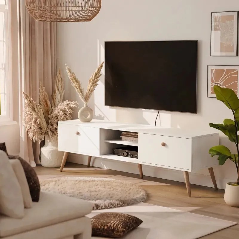 TV skrinka KENZI 170cm biela