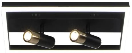 LED Stmievateľné stropné svietidlo LED/50W/230V 3000-6500K čierna +diaľkové ovládanie