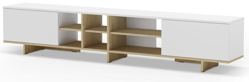 Biely TV stolík 230x44 cm Cequoia – Marckeric