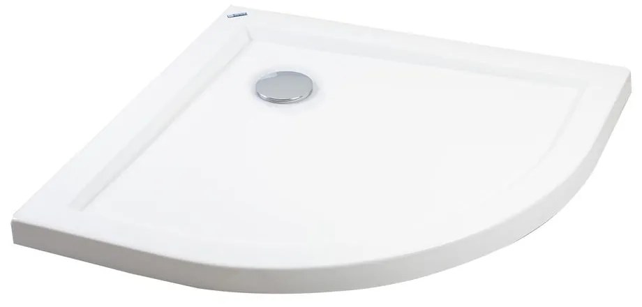 Coria 80x80x5 cm Kruhová, akrylová sprchová vanička, so sifonom