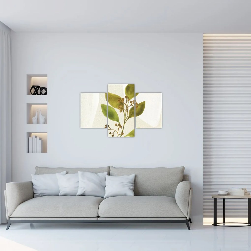 Obraz - Akvarelová vetvička N⁰1 (90x60 cm)