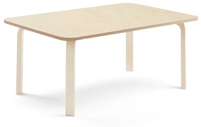 Stôl ELTON, 1400x700x530 mm, linoleum - béžová, breza