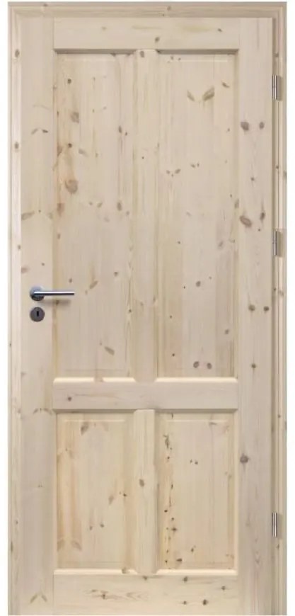 Dvere vnútorné Finskie plné 60P so sukmi nelakované zámok na kľúč