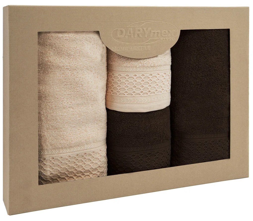 BAVLNENÉ UTERÁKY SOLANO SADA 2 KS 50X90 CM, 2 KS 70X140 CM VIACFAREBNÁ