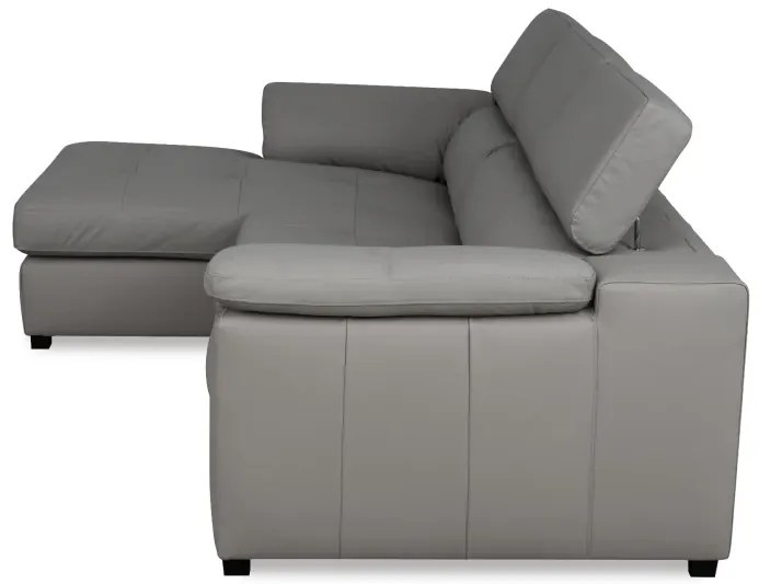 Kožená rohová sedacia súprava LOREN II, Ľavá, biela (madras - 122 white)