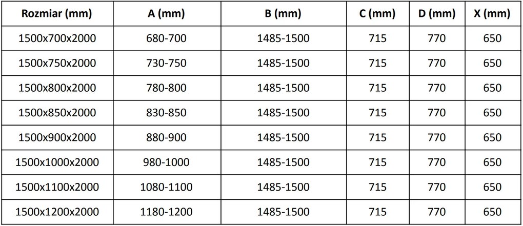 Mexen Velar, sprchový kút s posuvnými dverami 150(dvere) x 80(stena) cm, 8mm číre sklo, čierna matná, 871-150-080-01-70