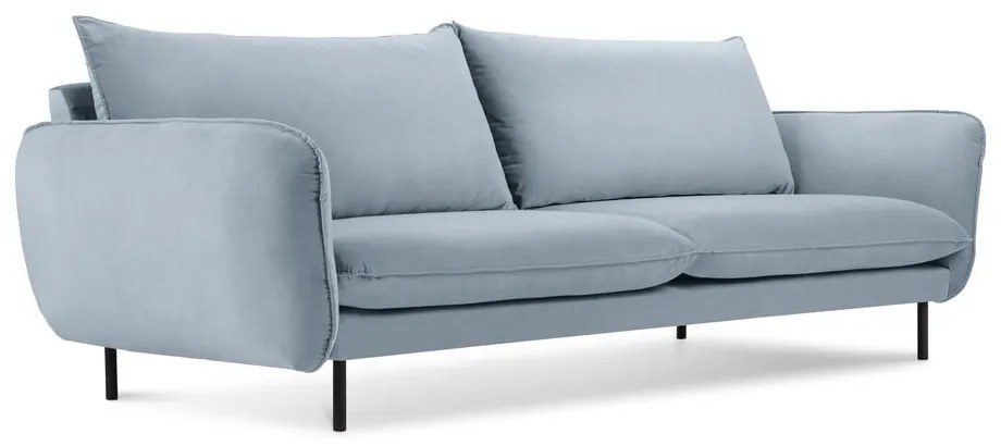 Svetlomodrá zamatová pohovka 230 cm Vienna – Cosmopolitan Design