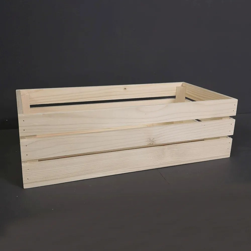 AMADEA Drevená debnička z masívneho dreva, 50x24x15 cm