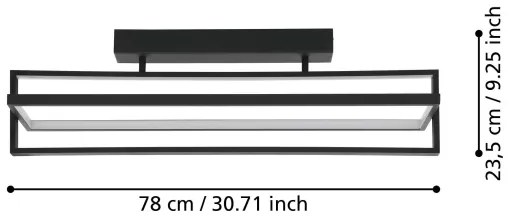 Eglo 900465 - LED Stmievateľné stropné svietidlo SIBERIA LED/34W/230V + DO