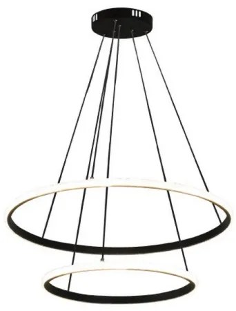 Stmievateľný LED luster s lankovým zavesením LED/55W/230V 3000-6500K priemer 60 cm + diaľkové ovládanie