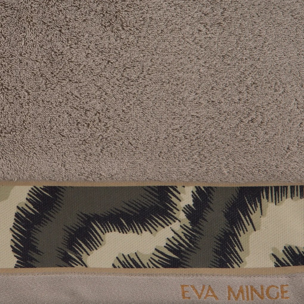 BAVLNENÝ UTERÁK EVA MINGE24 SADA 3KS 70X140 CM TMAVOBÉŽOVÁ