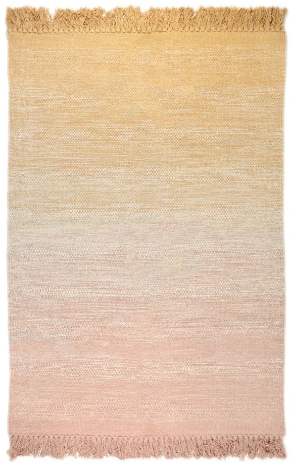 Oranžovo-ružový umývateľný koberec 100x150 cm Kirthy - Nattiot