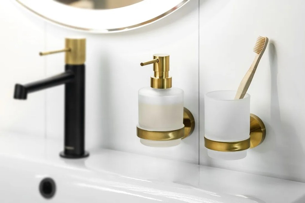 Sapho Sapho, X-ROUND BLACK polička, mliečne sklo, čierna, XR609B