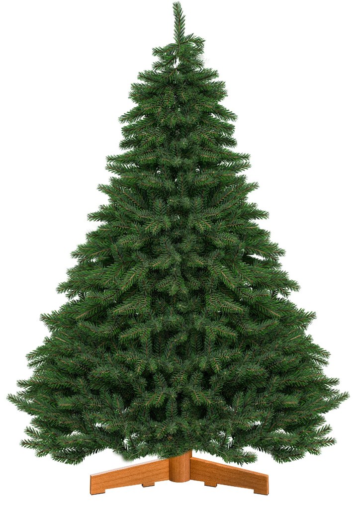 InternetovaZahrada Umelý vianočný stromček 180 cm + drevený stojan