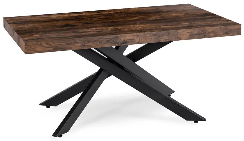 Stôl AGORDO 160–240 cm Dub Rustikál/Čierny