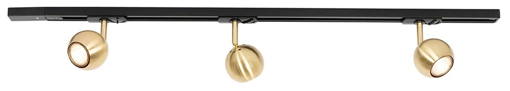 Moderný 1-fázový koľajnicový systém 3-svetlo čierny so zlatom - Gissi