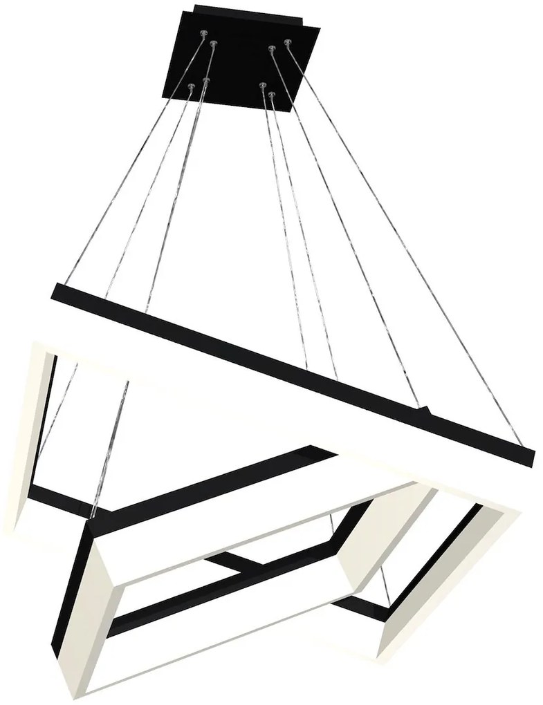 Závesné LED svietidlo Nero, 2x LED 80w, 4000k, b