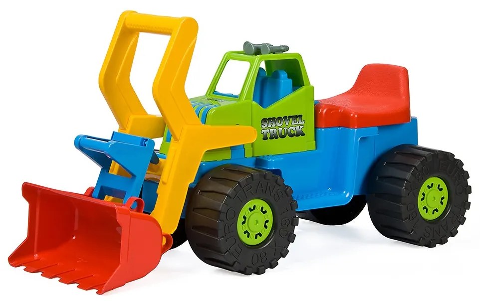 Detské odrážadlo Bager nakladač BAYO 74 cm zelený