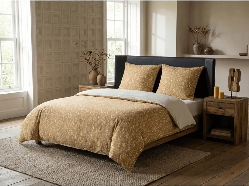 Mikroflanelové obliečky KOSTAR žlté Rozmer obliečky: 70 x 90 cm | 140 x 220 cm